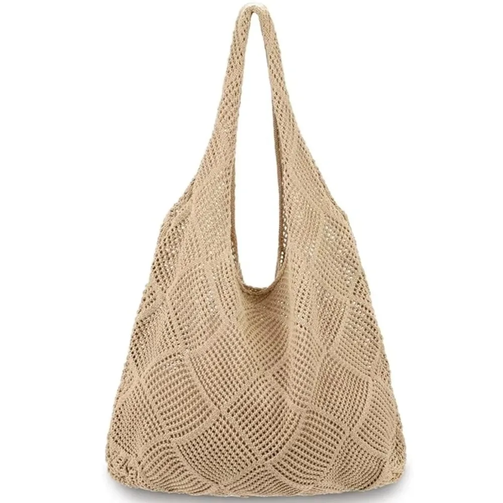 Big Purses Hollow Woven Knitted Handbag Fashion Large Capacity Women Shoulder Bag Solid Color Casual Crochet Beach Bag Female
Big Purses Hollow Woven Knitted Handbag Fashion Large Capacity Women Shoulder Bag Solid Color Casual Crochet Beach Bag Female