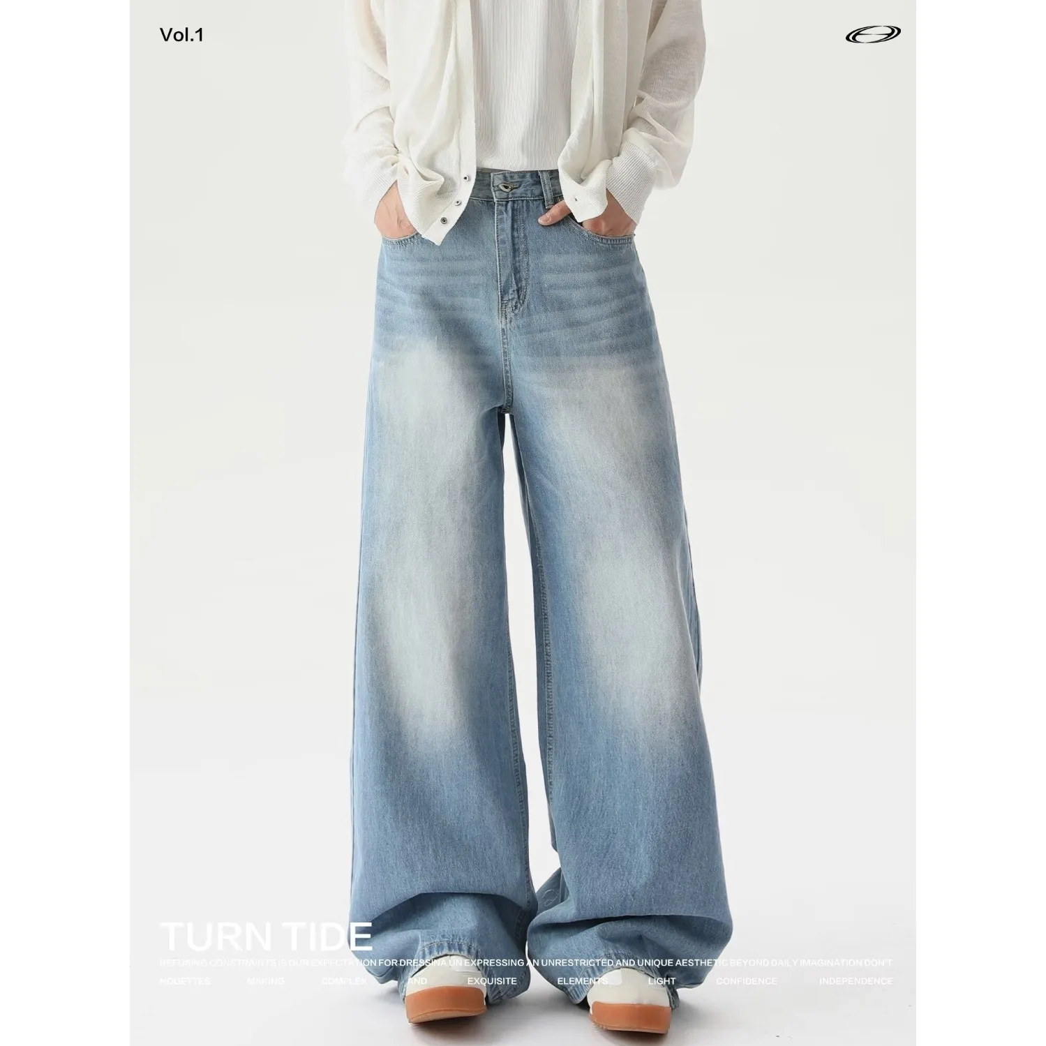 Trendy, lazy, fashionable temperament, new Harajuku trendy, versatile, Japanese minimalist jeans, artistic
Trendy, lazy, fashionable temperament, new Harajuku trendy, versatile, Japanese minimalist jeans, artistic