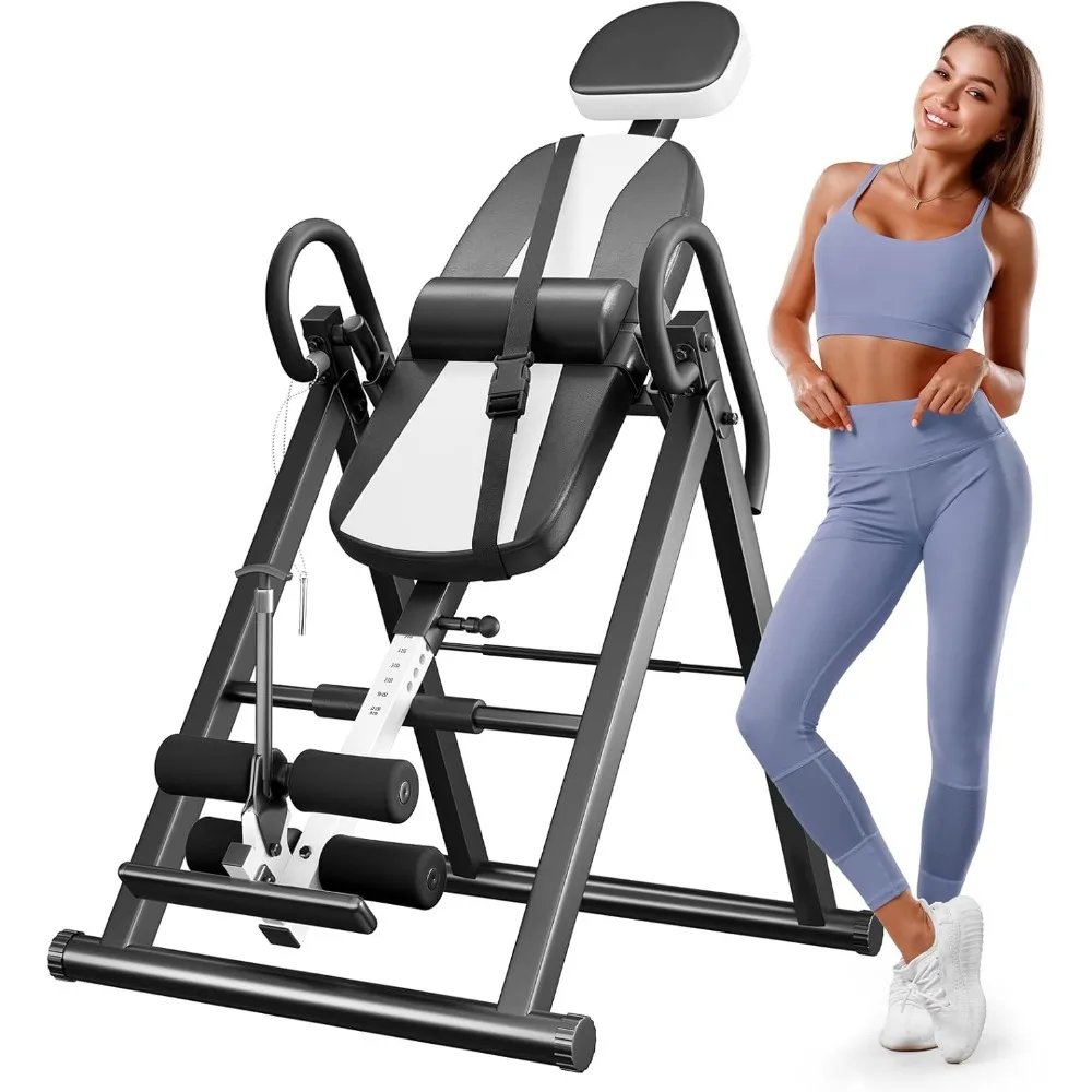 YOLEO Gravity Heavy Duty Inversion Table with Headrest & Adjustable Protective Belt Back Stretcher Machine for Pain Relief Thera 
YOLEO Gravity Heavy Duty Inversion Table with Headrest & Adjustable Protective Belt Back Stretcher Machine for Pain Relief Thera