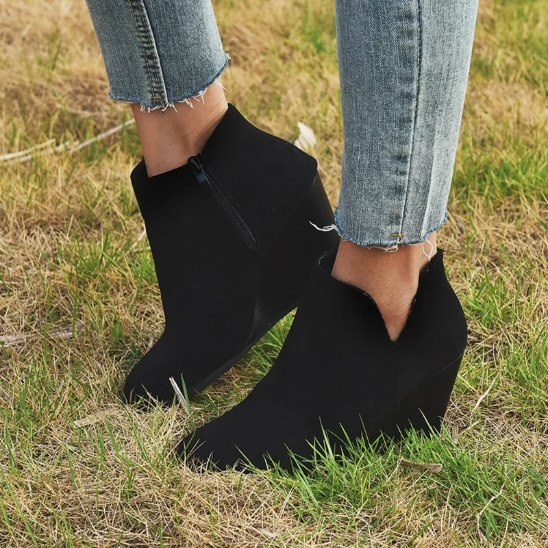 Pointed Toe Booties Winter Women Leopard Ankle Boots Footwear Platform High Heels Wedges Shoes Woman Bota Feminina Botte Femme
Pointed Toe Booties Winter Women Leopard Ankle Boots Footwear Platform High Heels Wedges Shoes Woman Bota Feminina Botte Femme
