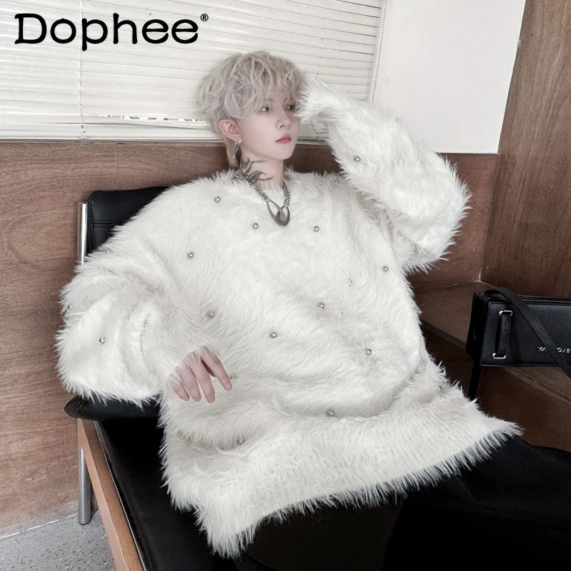 2024 Autumn Winter Trendy High Street Seahorse Hair Thickened Warm Tassels Sweater Jacket Men's Women's Beaded Knitted Sweaters
2024 Autumn Winter Trendy High Street Seahorse Hair Thickened Warm Tassels Sweater Jacket Men's Women's Beaded Knitted Sweaters