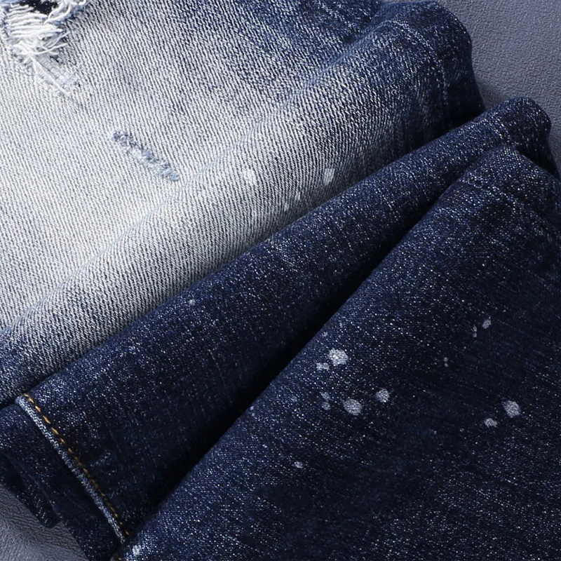 Street Designer Fashion Men Jeans Retro Blue Stretch Slim Fit Painted Ripped Jeans Men Y2K Brand Vintage Denim Pants Hombre
Street Designer Fashion Men Jeans Retro Blue Stretch Slim Fit Painted Ripped Jeans Men Y2K Brand Vintage Denim Pants Hombre