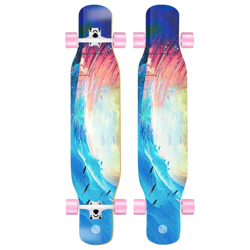 44 Inch Double Kick Dance Longboard 7-Layer Maple Wood Double Sided Graphic Complete Skate Deck All Ages Amateur Professional Ri
44 Inch Double Kick Dance Longboard 7-Layer Maple Wood Double Sided Graphic Complete Skate Deck All Ages Amateur Professional Ri