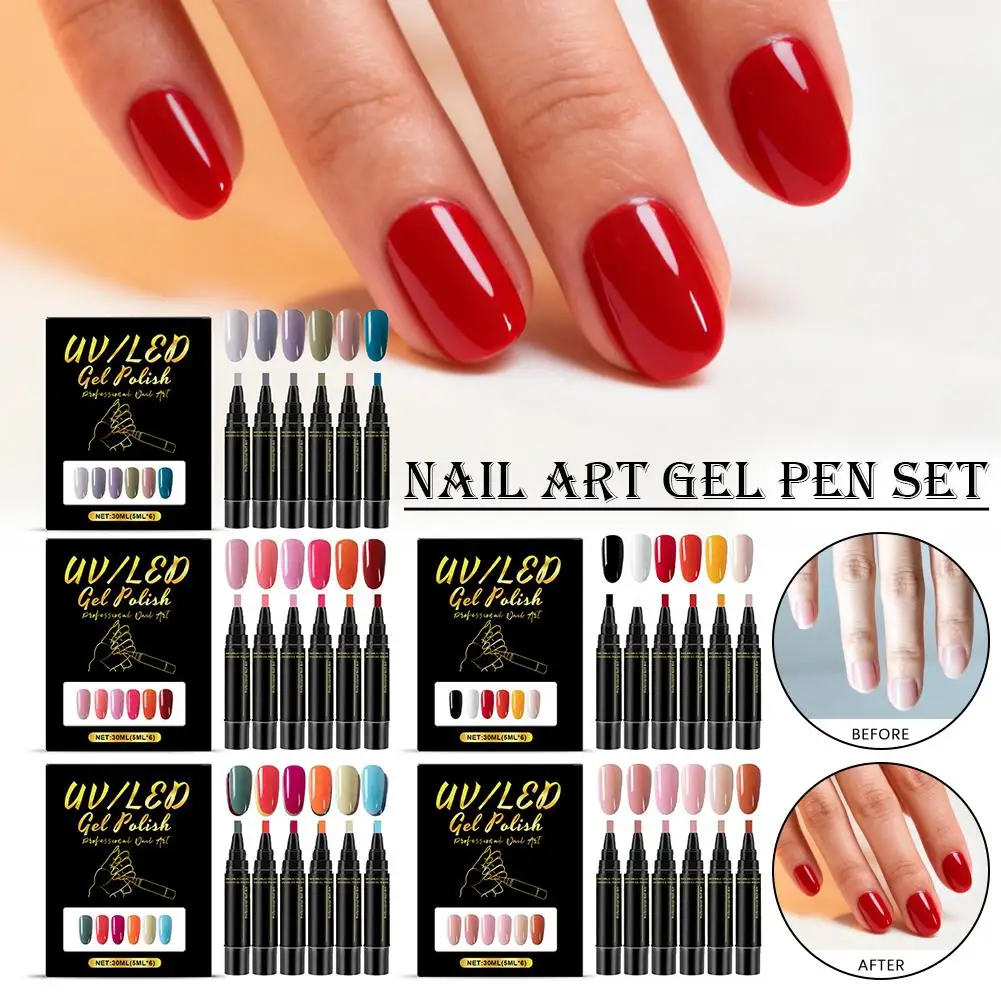 6 Color DIY Nail Art Pens High Pigment Quick Dry Free Draw Design Decorate Nails Safe Gentle Waterproof Nails Art Oil Pens Kit
6 Color DIY Nail Art Pens High Pigment Quick Dry Free Draw Design Decorate Nails Safe Gentle Waterproof Nails Art Oil Pens Kit