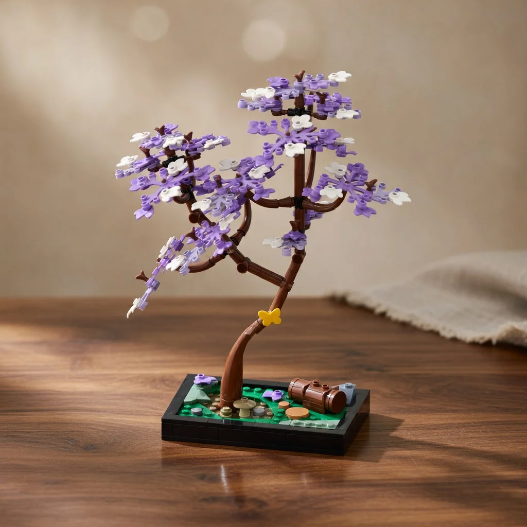 Purple Jacaranda Tree Bonsai Building Blocks Botanical Plant 3D Model DIY Mini Bricks Home Desk Decor
Purple Jacaranda Tree Bonsai Building Blocks Botanical Plant 3D Model DIY Mini Bricks Home Desk Decor