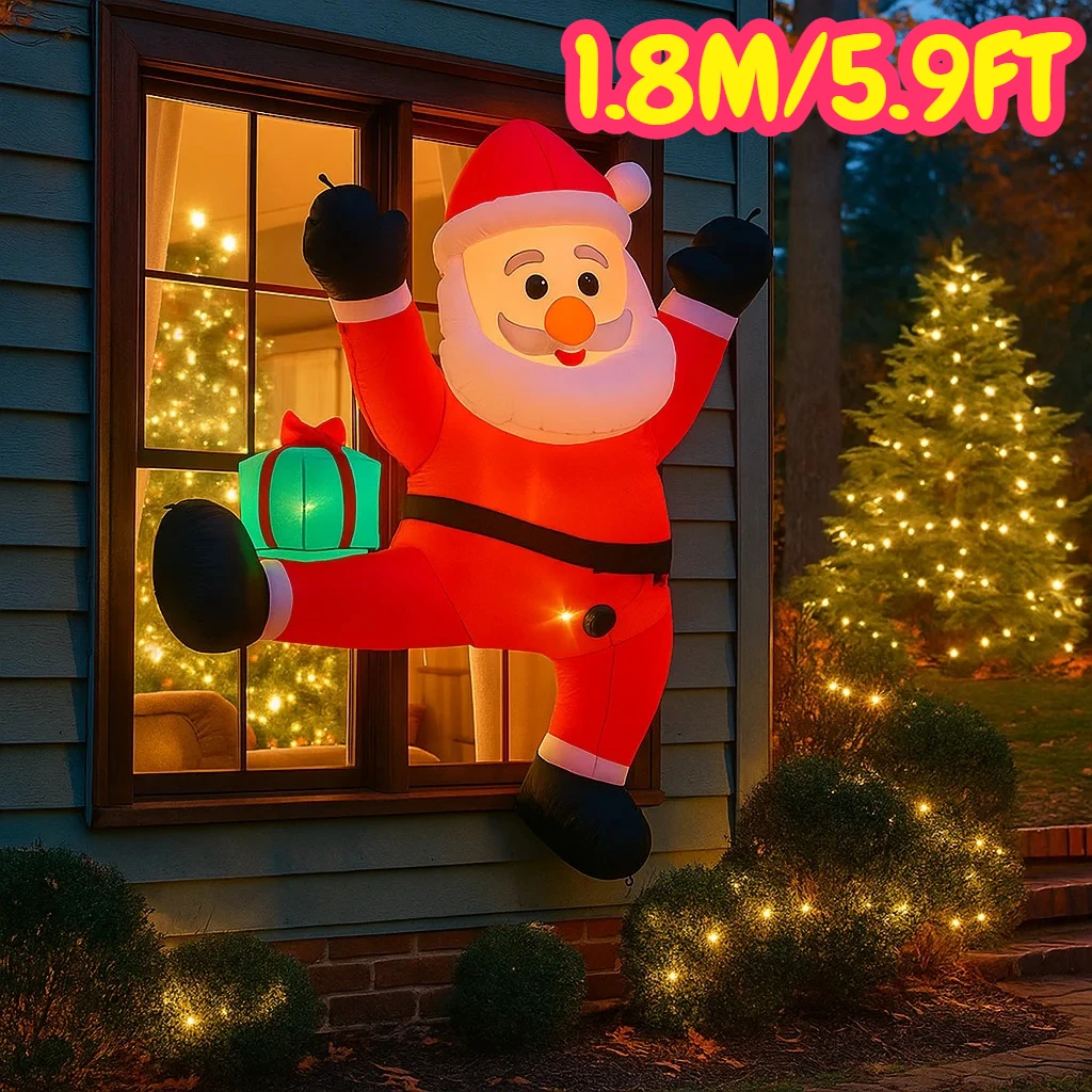 1,8 м/5,9 футов надувной Санта-Клаус, освещение для окон, светодиодные украшения для дома, игрушечный двор, Рождество, уличное освещение для праздника, вечеринки, декор
1,8 м/5,9 футов надувной Санта-Клаус, освещение для окон, светодиодные украшения для дома, игрушечный двор, Рождество, уличное освещение для праздника, вечеринки, декор
