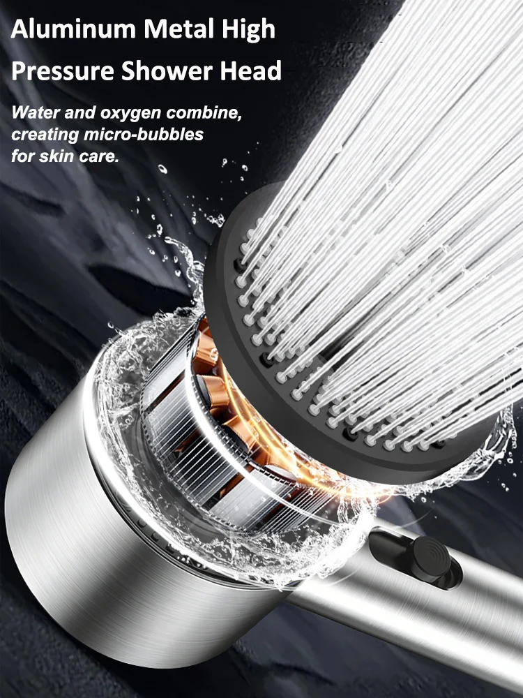 Усовершенствованная алюминиевая металлическая душевая лейка с 2 режимами, регулируемая, высоконапорная, водосберегающая, аксессуар для ванной комнаты
Усовершенствованная алюминиевая металлическая душевая лейка с 2 режимами, регулируемая, высоконапорная, водосберегающая, аксессуар для ванной комнаты