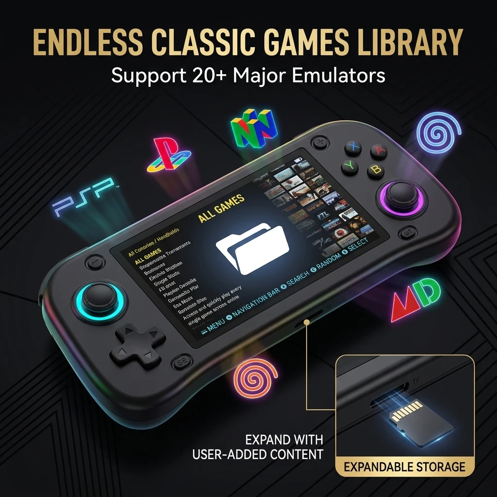 Stylish G28 Handheld Game Console: 4.3-inch screen, 3000mAh battery, 64GB storage with a variety of classic games pre-installed,
Stylish G28 Handheld Game Console: 4.3-inch screen, 3000mAh battery, 64GB storage with a variety of classic games pre-installed,