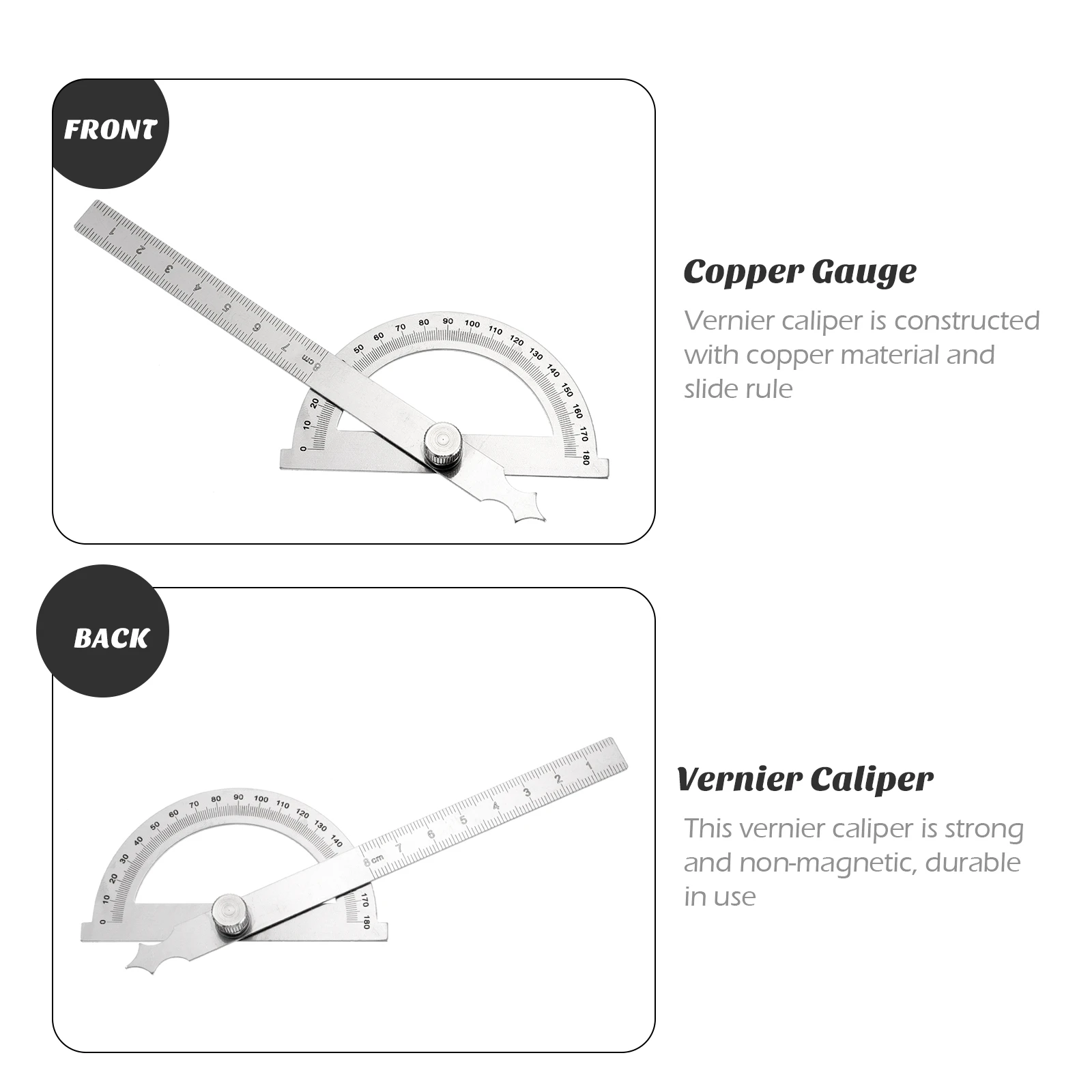Stainless Steel Two Arm Angle Protractor 0-180 Degree Angle Finder Ruler Universal Measuring Gauge Gauge Ruler