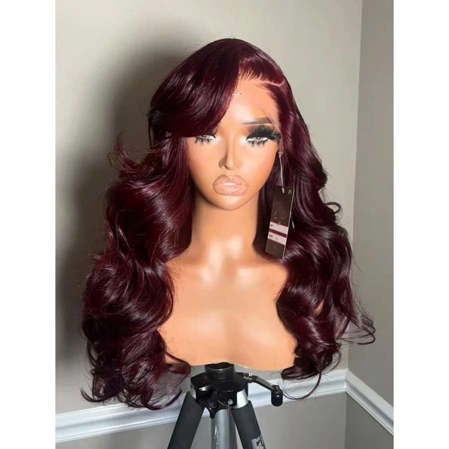 210 Density 99J Burgundy 13x6 HD Transparent Lace Frontal Human Hair Wigs Brazilian Colored 30 46 Inch Body Wave 13x4 Lace Front Wig Pre Plucked With Baby Hair For Women
210 Density 99J Burgundy 13x6 HD Transparent Lace Frontal Human Hair Wigs Brazilian Colored 30 46 Inch Body Wave 13x4 Lace Front Wig Pre Plucked With Baby Hair For Women
