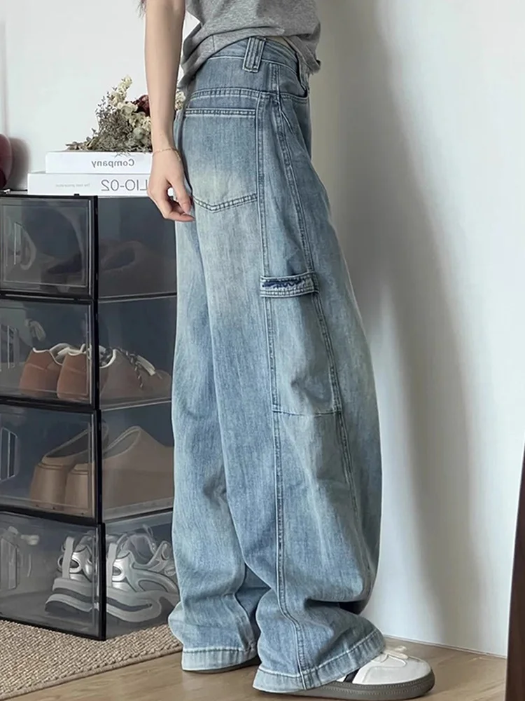 American Style High Waist Wide Leg Jeans Women's Loose Straight Cut Knife Pants Spring New Design Casual Comfortable Denim
American Style High Waist Wide Leg Jeans Women's Loose Straight Cut Knife Pants Spring New Design Casual Comfortable Denim
