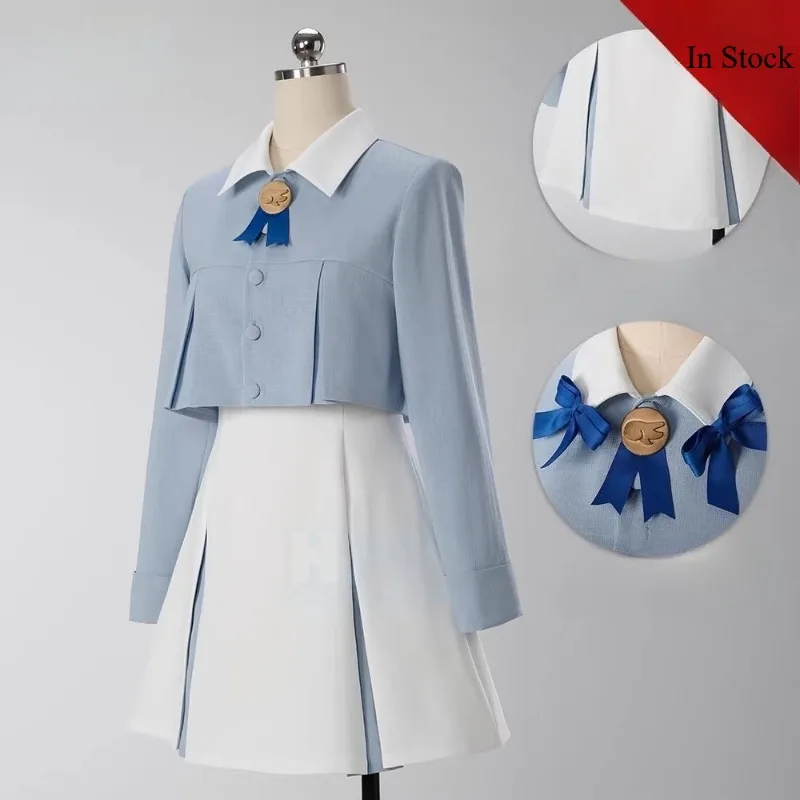 Anime Kinomoto Cosplay Costume Sakura Blue White Dating Clothes Dress Coat Uniform Bow Tie Full Set for Women Girls Party
Anime Kinomoto Cosplay Costume Sakura Blue White Dating Clothes Dress Coat Uniform Bow Tie Full Set for Women Girls Party