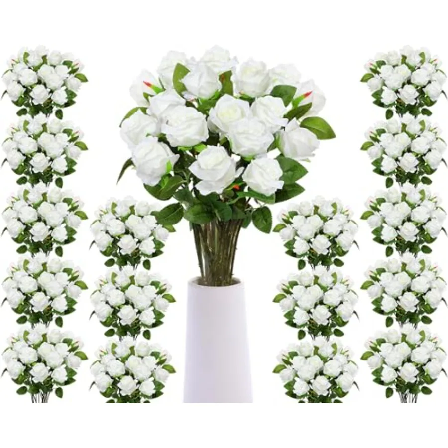 200 Pcs Artificial Roses Bulk with Long Stems Silk Fake Roses for Wedding Centerpieces, Bridal Shower, Party Decorations, DIY F
200 Pcs Artificial Roses Bulk with Long Stems Silk Fake Roses for Wedding Centerpieces, Bridal Shower, Party Decorations, DIY F