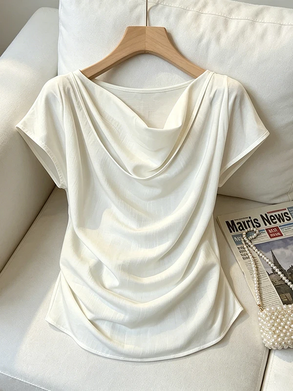 Casual Korean Style Women's Shirt Short Sleeve V-Neck Cover Belly Design Summer New Fashion Elegant Commute Wind Regular Fit
Casual Korean Style Women's Shirt Short Sleeve V-Neck Cover Belly Design Summer New Fashion Elegant Commute Wind Regular Fit