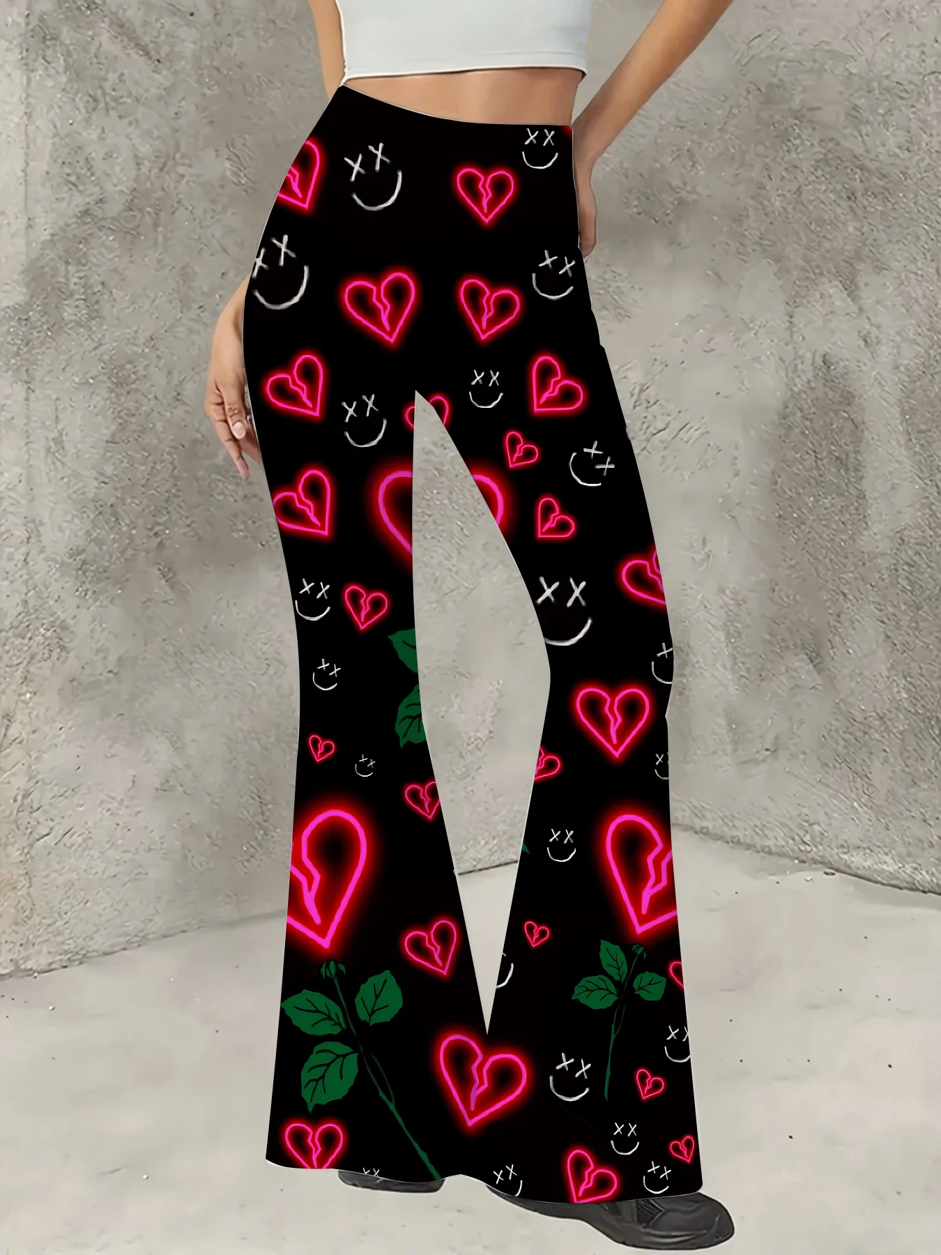Women's Print Flare Pants Casual High Waist Knit Bell Bottom Trousers Boho
Women's Print Flare Pants Casual High Waist Knit Bell Bottom Trousers Boho