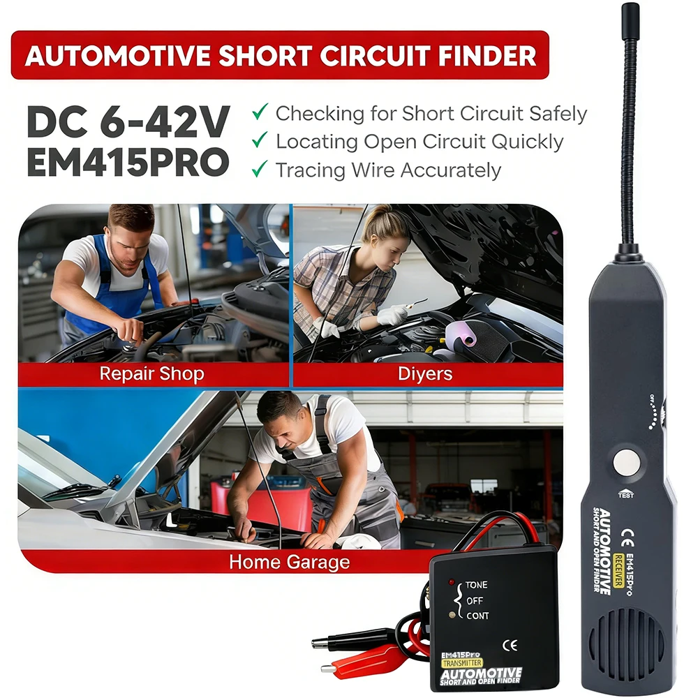 Car Short Open Finder Short Circuit Detector Automotive Repair Tool Detector Track Cables Circuit Test Wire Diagnostic Tools
Car Short Open Finder Short Circuit Detector Automotive Repair Tool Detector Track Cables Circuit Test Wire Diagnostic Tools
