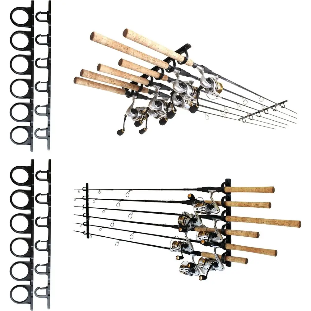 Double Horizontal Rack for Fishing Rods and Gear, Garage Storage Solution
Double Horizontal Rack for Fishing Rods and Gear, Garage Storage Solution