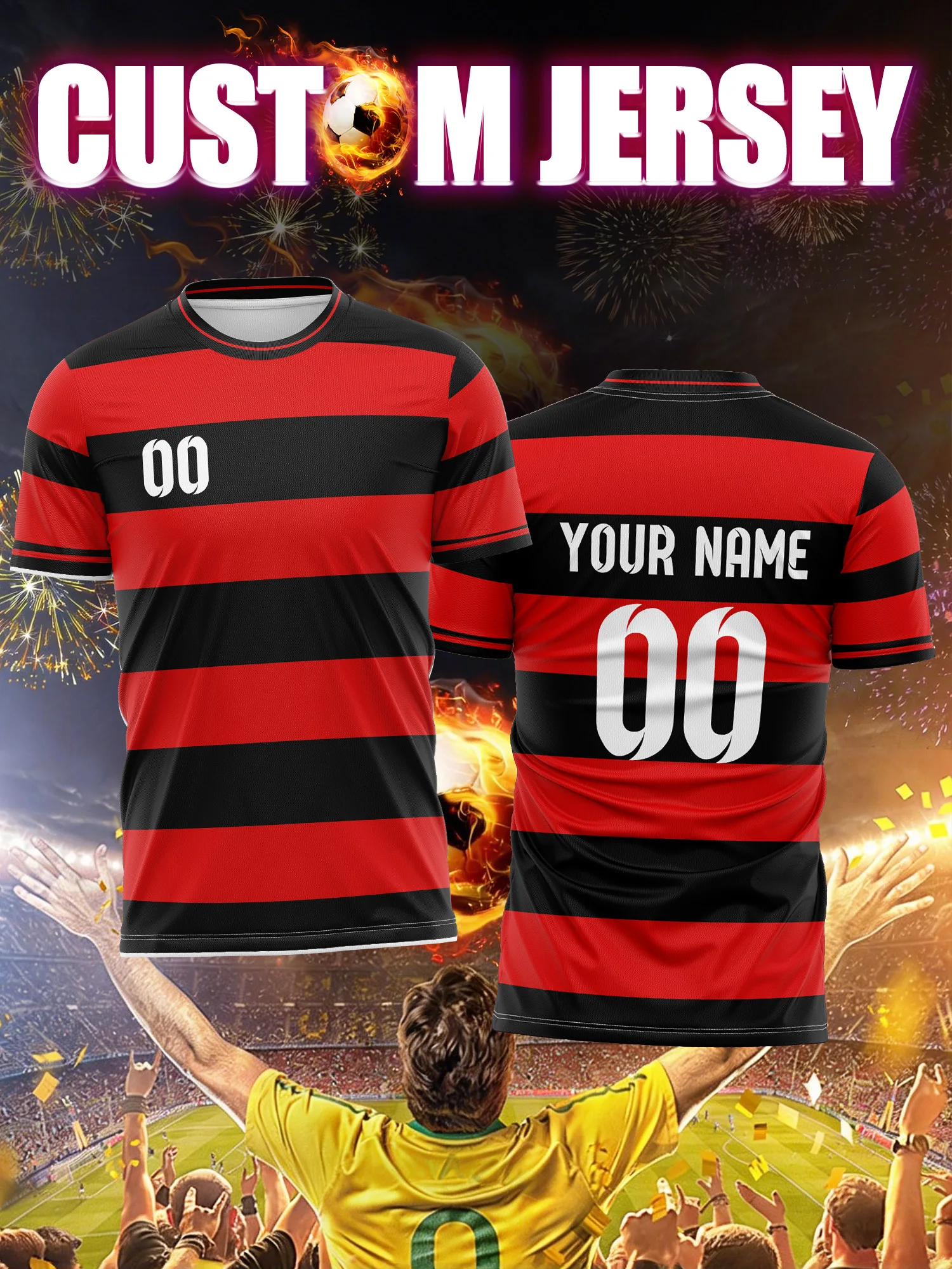 Футболка для футбола с индивидуальным изображением, номером и именем, футболка с гимном команды, вдохновляющая футболка с текстом песни, тренировочная форма для футбола
Футболка для футбола с индивидуальным изображением, номером и именем, футболка с гимном команды, вдохновляющая футболка с текстом песни, тренировочная форма для футбола