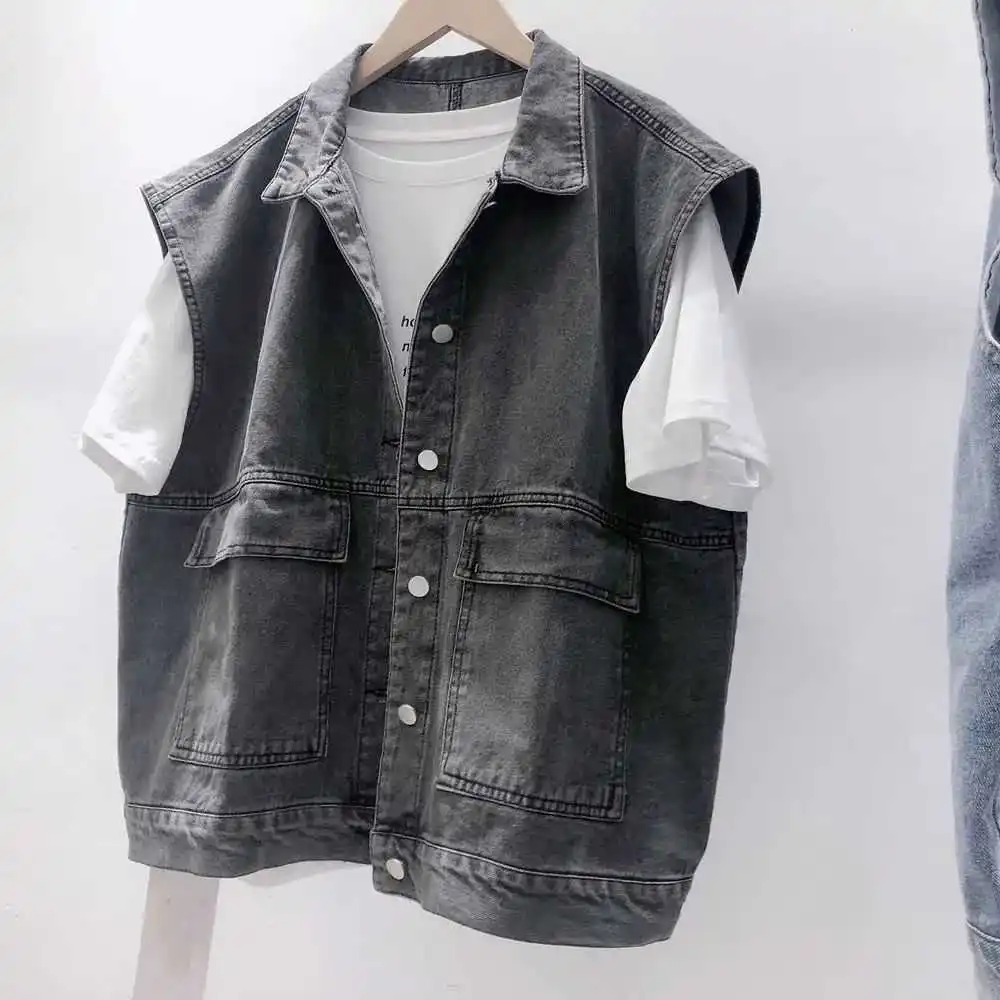 Blue Denim Women's Vintage Korean Faion Large Underirt 2024 Autumn Season Other Material 00% Ladies Vest
Blue Denim Women's Vintage Korean Faion Large Underirt 2024 Autumn Season Other Material 00% Ladies Vest