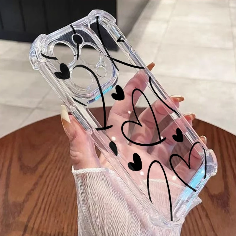 Minimalist Hand-Painted Line Love Heart Transparent Phone Case for iPhone 17 16 15 14 13 12 11 Pro Max Plus XS X XR 17E 17 Cover
Minimalist Hand-Painted Line Love Heart Transparent Phone Case for iPhone 17 16 15 14 13 12 11 Pro Max Plus XS X XR 17E 17 Cover