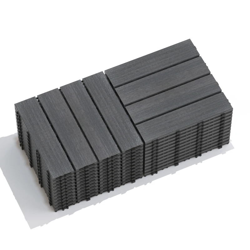 Patio Floor Tiles Pack of 22 WPC Wood-Plastic Composite Patio Deck Tiles DIY Interlocking Decking Tiles, Quick Deck Floor Ti
Patio Floor Tiles Pack of 22 WPC Wood-Plastic Composite Patio Deck Tiles DIY Interlocking Decking Tiles, Quick Deck Floor Ti