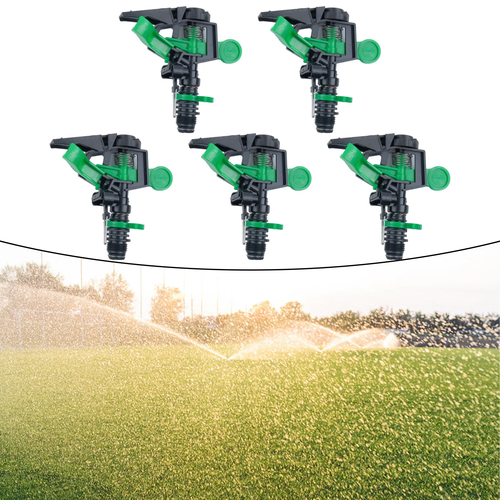 Set of 5 ABS Sprinkler Heads with Adjustable Spray Angle for Efficient Irrigation at Distances of 34Ft to 60Ft
Set of 5 ABS Sprinkler Heads with Adjustable Spray Angle for Efficient Irrigation at Distances of 34Ft to 60Ft