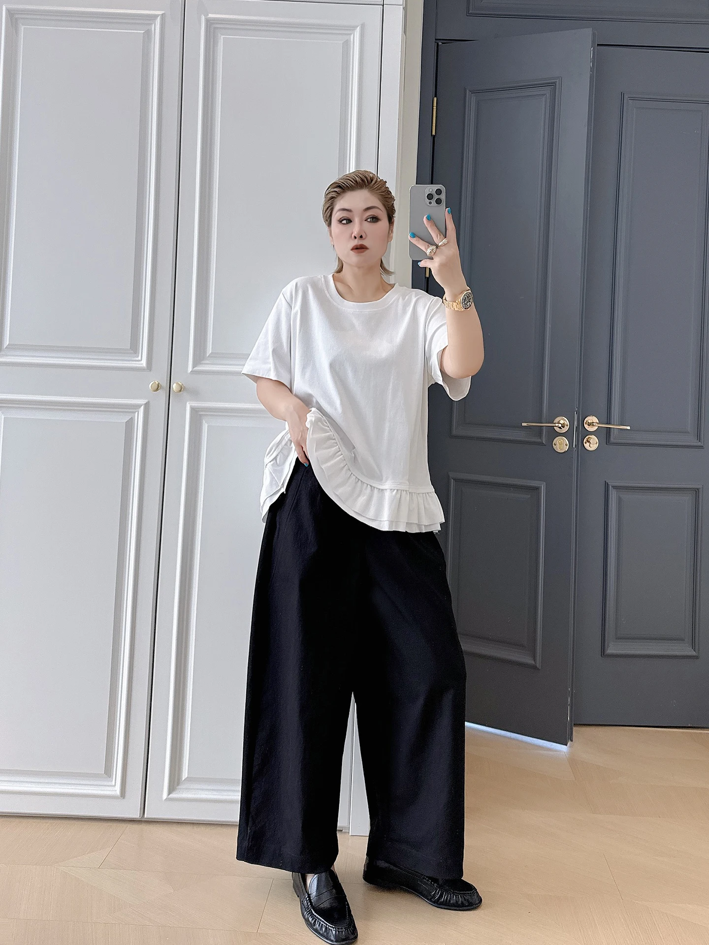 plus Size Casual Straight Leg Pants Spring Fashion plus Size Women's Clothing Hide Meat Wide Leg Pants High Waist Trousers
plus Size Casual Straight Leg Pants Spring Fashion plus Size Women's Clothing Hide Meat Wide Leg Pants High Waist Trousers