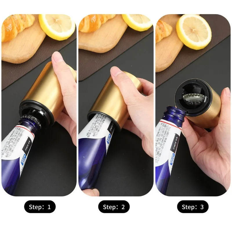 Automatic Beer Bottle Opener Magnet Beer Opener Push Down Opener Wine Beer Soda Cap Opener Stonego Kitchen Accessories
Automatic Beer Bottle Opener Magnet Beer Opener Push Down Opener Wine Beer Soda Cap Opener Stonego Kitchen Accessories