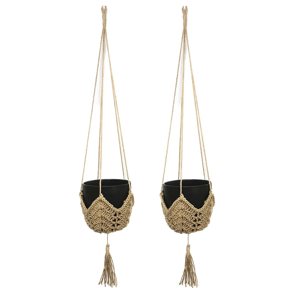 Indoor Planters Hanging Flower Pot Garden Display Bohemian Style Easy Installation Garden Decoration Handmade Weave Design
Indoor Planters Hanging Flower Pot Garden Display Bohemian Style Easy Installation Garden Decoration Handmade Weave Design