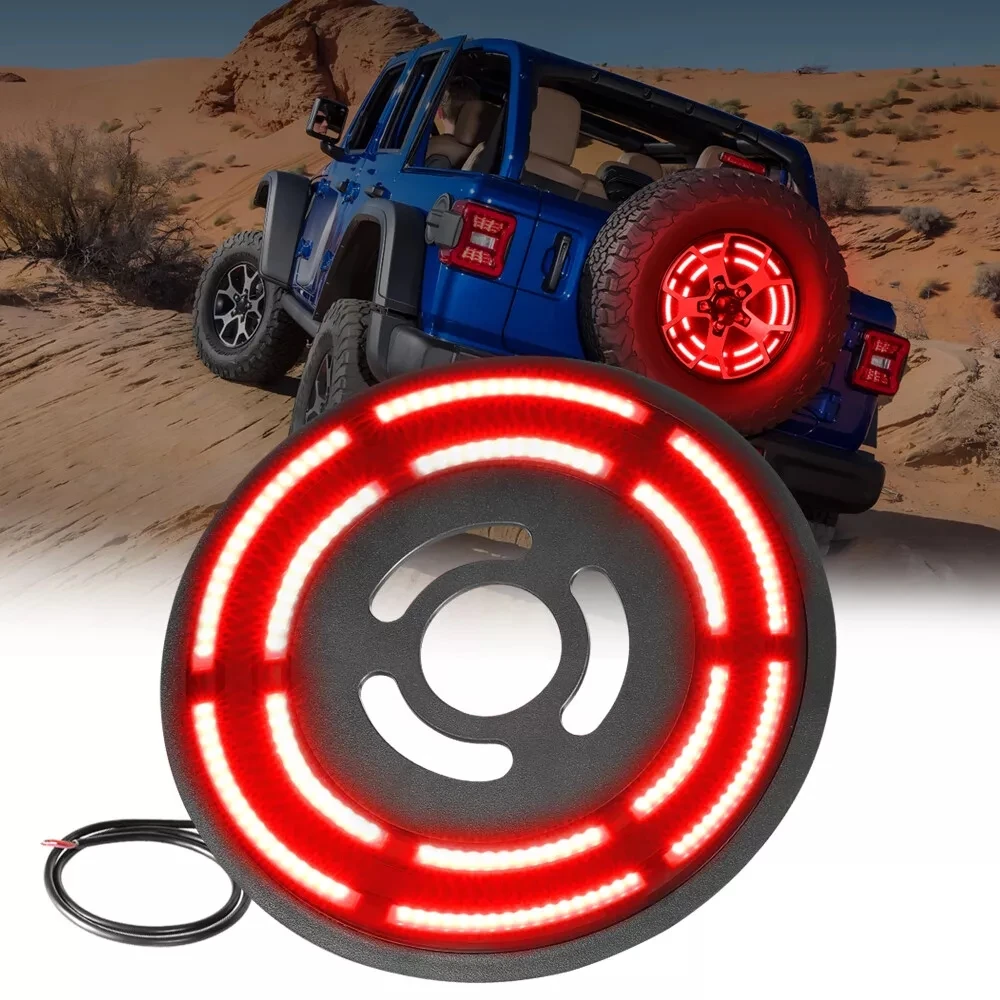for Jeep Wrangler JK 2007-2018 & Wrangler JL/JLU 2018-2020 1PC 14" LED Spare Tire Brake Light Rear Lamp Dual Ring
for Jeep Wrangler JK 2007-2018 & Wrangler JL/JLU 2018-2020 1PC 14" LED Spare Tire Brake Light Rear Lamp Dual Ring