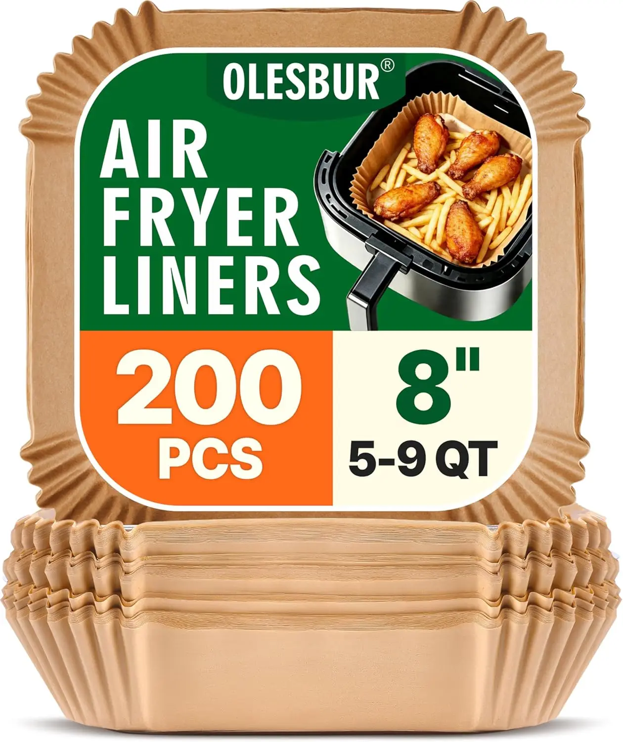 200Pcs 8 Inch Air Fryer Liners, Disposable Parchment Paper for Basket, Non-Stick & Leakproof
200Pcs 8 Inch Air Fryer Liners, Disposable Parchment Paper for Basket, Non-Stick & Leakproof