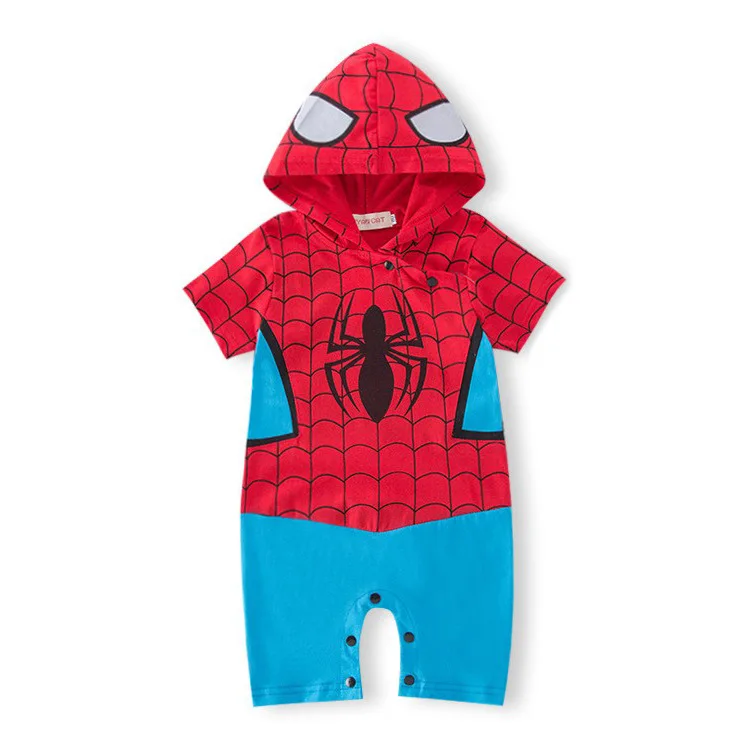 1Pc Cute Spider Print Hooded Romper, soft breathable short sleeve baby onesie, comfy outdoor crawling outfit & nice gift
1Pc Cute Spider Print Hooded Romper, soft breathable short sleeve baby onesie, comfy outdoor crawling outfit & nice gift