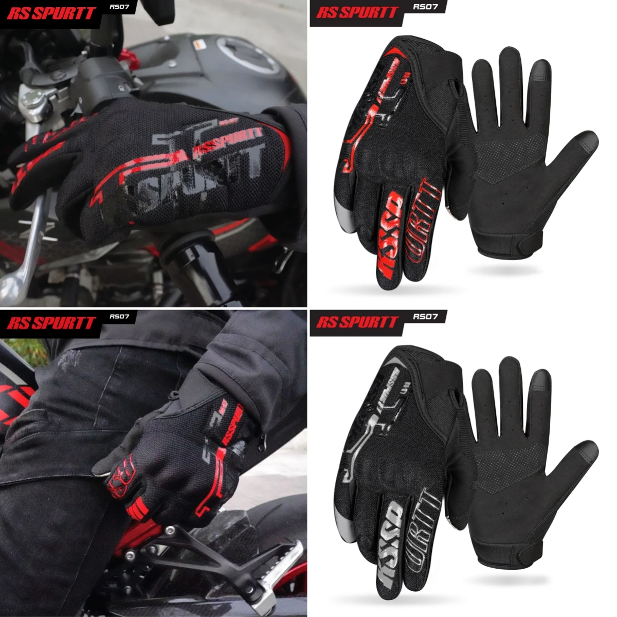 RS Summer Breathable Motorcycle Gloves Universal Touch Screen Wear-resistant Anti-slip Full Finger Moto Gloves
RS Summer Breathable Motorcycle Gloves Universal Touch Screen Wear-resistant Anti-slip Full Finger Moto Gloves
