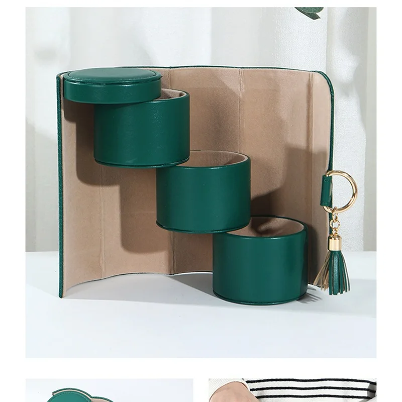 Шкатулка для украшений из искусственной кожи, цилиндрическая, с 3 отделениями, для путешествий, для хранения и демонстрации колец, серег, ожерелий
Шкатулка для украшений из искусственной кожи, цилиндрическая, с 3 отделениями, для путешествий, для хранения и демонстрации колец, серег, ожерелий