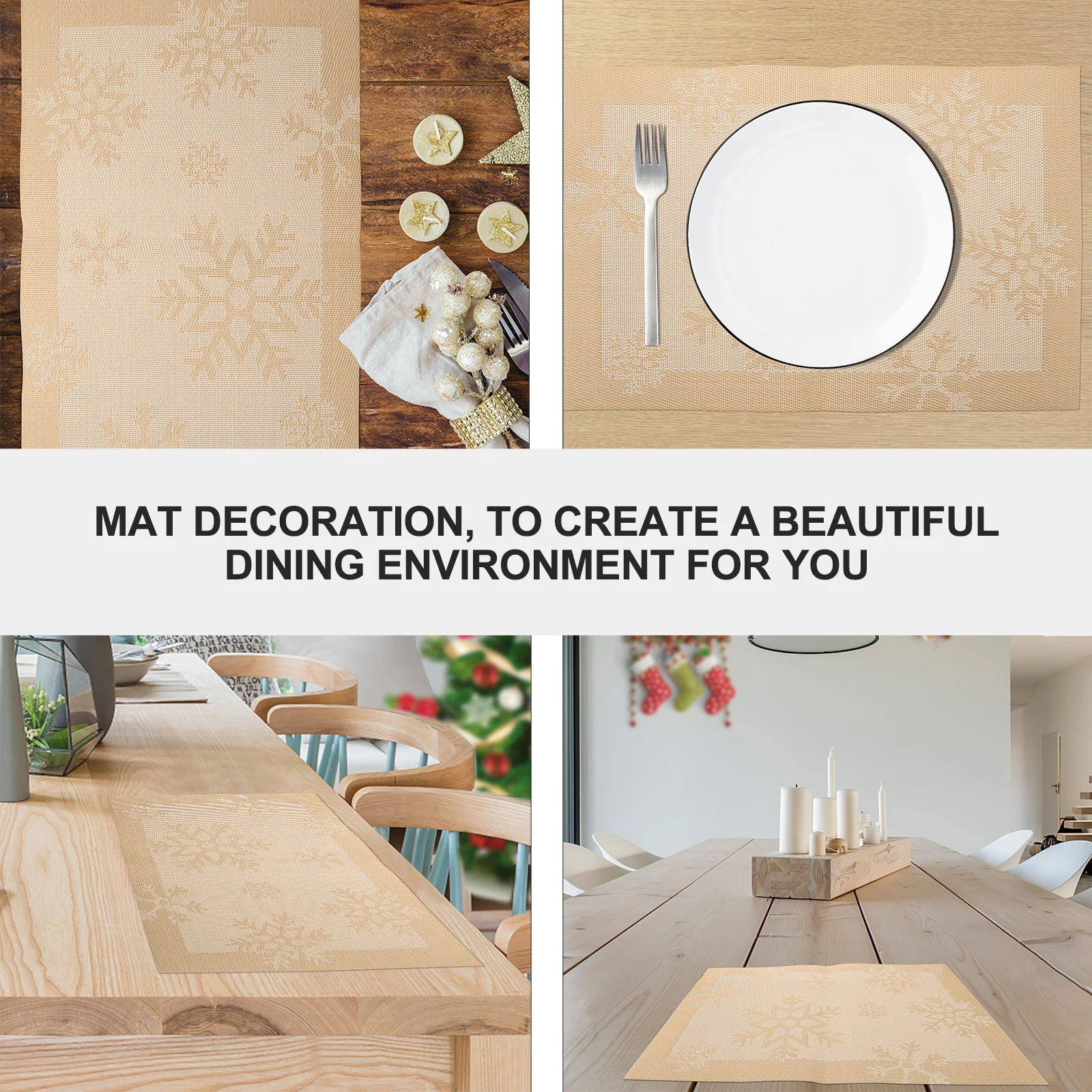 4 Pcs Snowflake Table Christmas Placemat Dishware Coasters Kitchen Pad Mat Kitchen Pad Dishware Coasters Home Decoration
4 Pcs Snowflake Table Christmas Placemat Dishware Coasters Kitchen Pad Mat Kitchen Pad Dishware Coasters Home Decoration