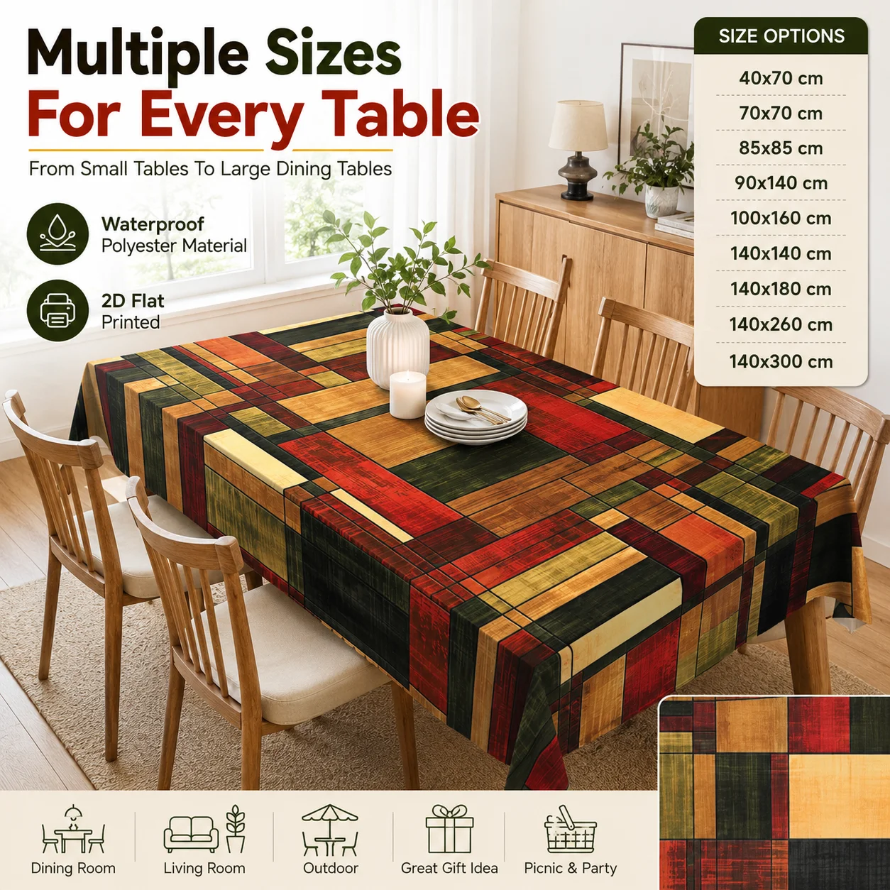 Vintage Wood Texture Tablecloth Waterproof Polyester Table Cover 2D Flat Printed Peach Skin Fabric For Dining Room Home Decor
Vintage Wood Texture Tablecloth Waterproof Polyester Table Cover 2D Flat Printed Peach Skin Fabric For Dining Room Home Decor