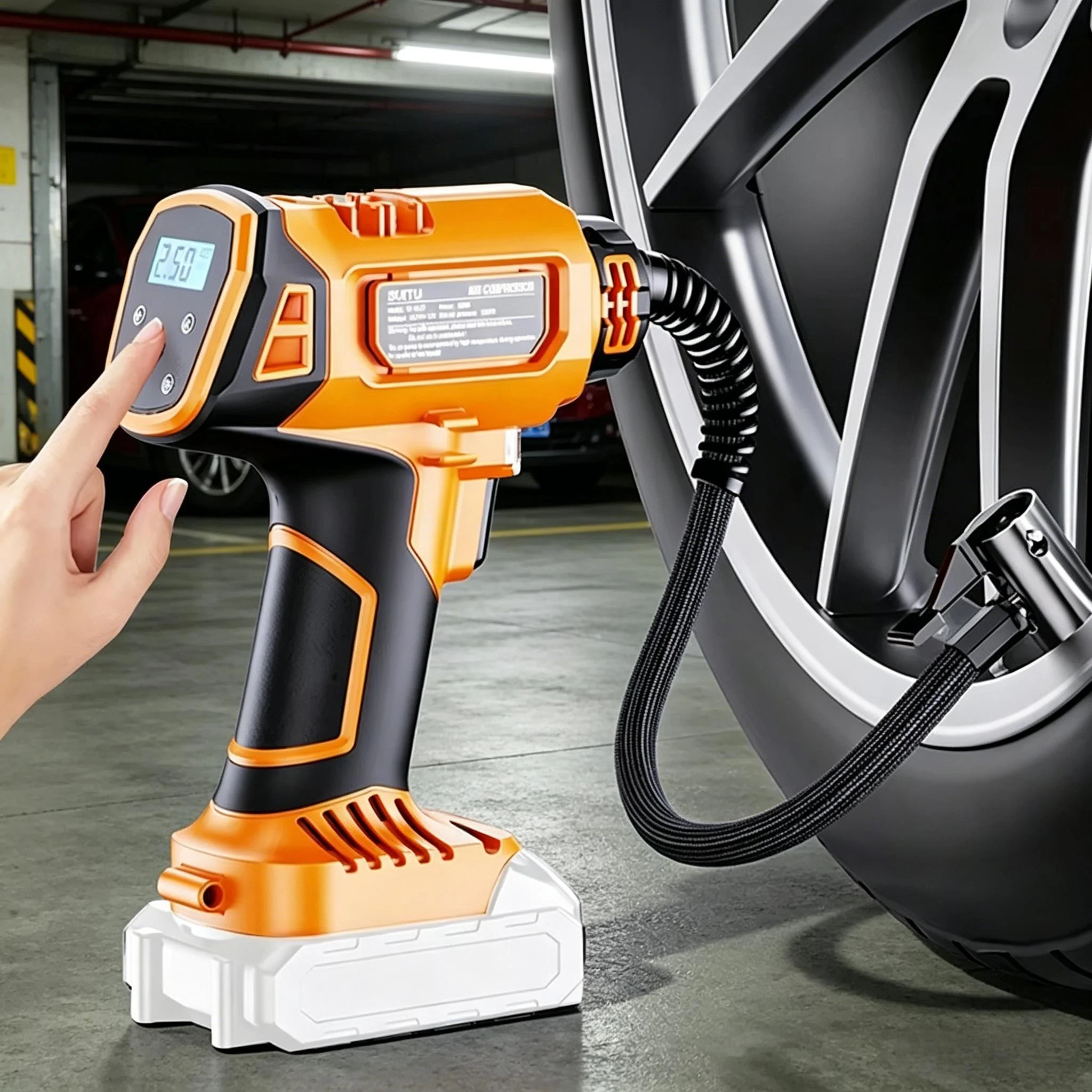 Wireless 150PSI Car Air Compressor Tire Inflator, 140W Portable Air Pump with LED Light for Car Motorcycle Bicycle Ball
Wireless 150PSI Car Air Compressor Tire Inflator, 140W Portable Air Pump with LED Light for Car Motorcycle Bicycle Ball