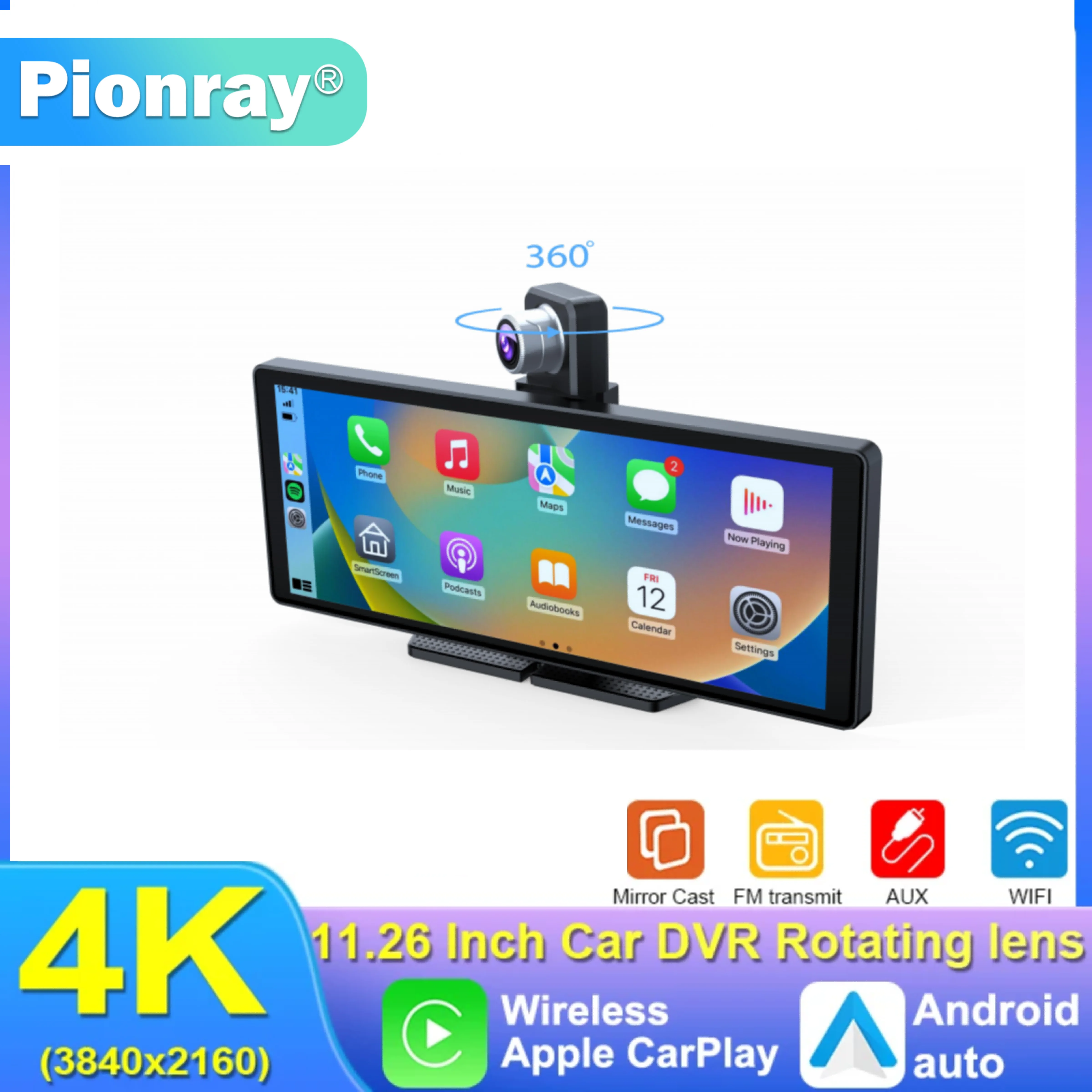11.26" 4K Dash Cam Wireless Carplay & Android Auto Car DVR 5G WiFi GPS Navigation Rear Camera Dual lens Dashboard Video Recorder
11.26" 4K Dash Cam Wireless Carplay & Android Auto Car DVR 5G WiFi GPS Navigation Rear Camera Dual lens Dashboard Video Recorder