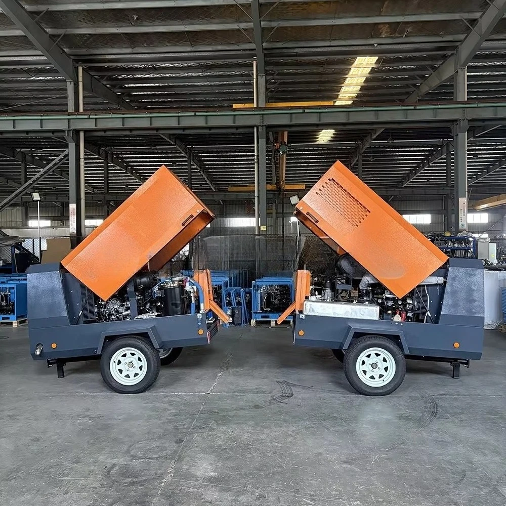 Trailer Type Diesel Air Compressors Portable Rotary Screw Air Compressor For Pneumatic Rock Drilling
Trailer Type Diesel Air Compressors Portable Rotary Screw Air Compressor For Pneumatic Rock Drilling