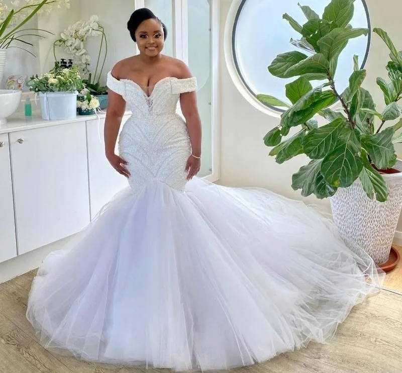 African White Dresses for Bride Luxury 2024 Mermaid Sweetheart Off Shoulder Beads Lace Dubai Women Bridal Gowns Customized
African White Dresses for Bride Luxury 2024 Mermaid Sweetheart Off Shoulder Beads Lace Dubai Women Bridal Gowns Customized