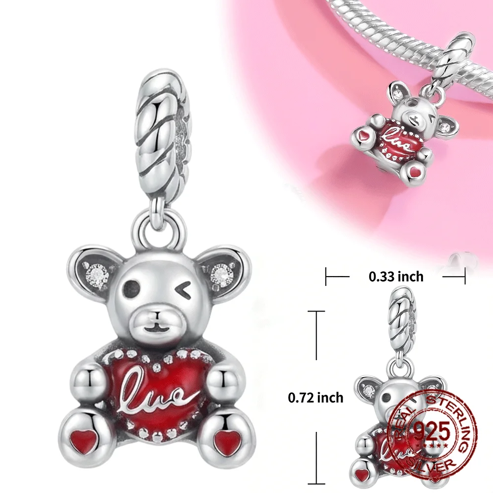 Original 925 Sterling Silver Charm Bead Huggy Bear with Heart Pendant for Women Fit Original Bracelet Necklace DIY Accessories
Original 925 Sterling Silver Charm Bead Huggy Bear with Heart Pendant for Women Fit Original Bracelet Necklace DIY Accessories