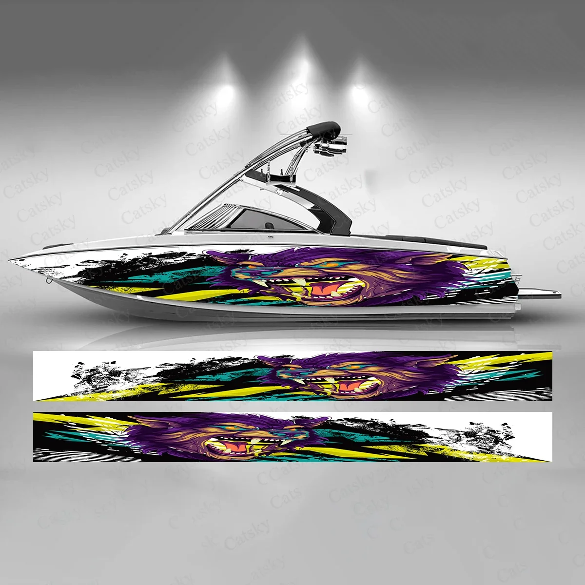 Angry Wolf Colorful Boat Sticker Fashion Custom Fish Boat-Sticker Vinyl Waterproof Boat Wrap Graphic Boat Wrap Decal
Angry Wolf Colorful Boat Sticker Fashion Custom Fish Boat-Sticker Vinyl Waterproof Boat Wrap Graphic Boat Wrap Decal