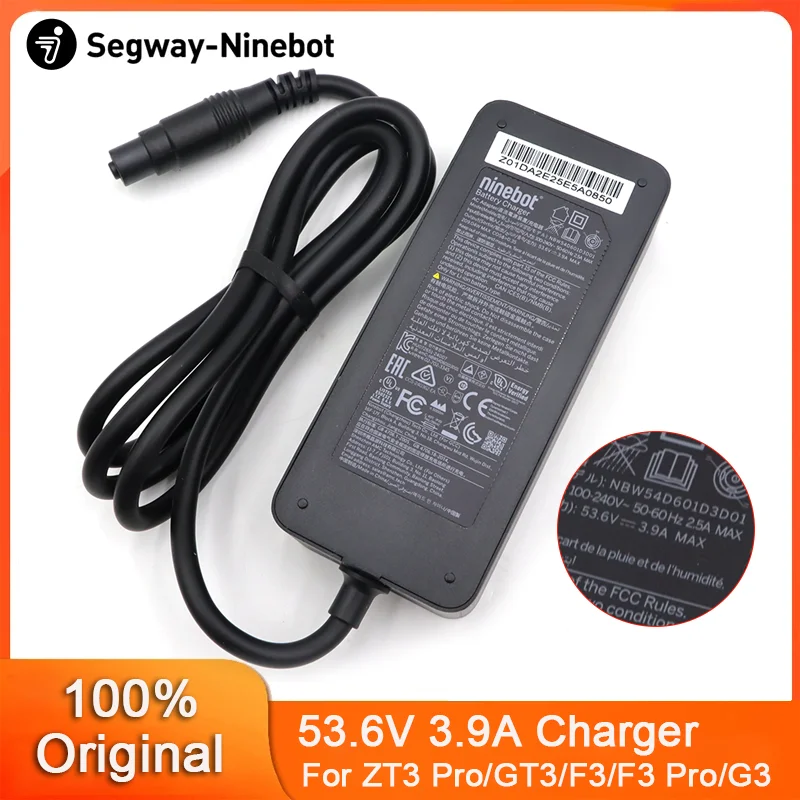 Original 53.6V 3.9A Fast Charger for Ninebot by Segway ZT3 Pro/GT3/F3/F3 Pro/G3 Electric Scooter Li-ion Battery Power Charger
Original 53.6V 3.9A Fast Charger for Ninebot by Segway ZT3 Pro/GT3/F3/F3 Pro/G3 Electric Scooter Li-ion Battery Power Charger