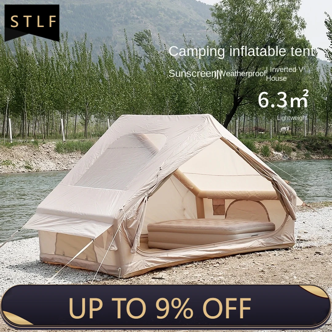 Inflatable Tent 2-4 Person 3-Season Waterproof Automatic Large Skylight Oxford Fabric Luxury Portable Tent with Carry Bag
Inflatable Tent 2-4 Person 3-Season Waterproof Automatic Large Skylight Oxford Fabric Luxury Portable Tent with Carry Bag