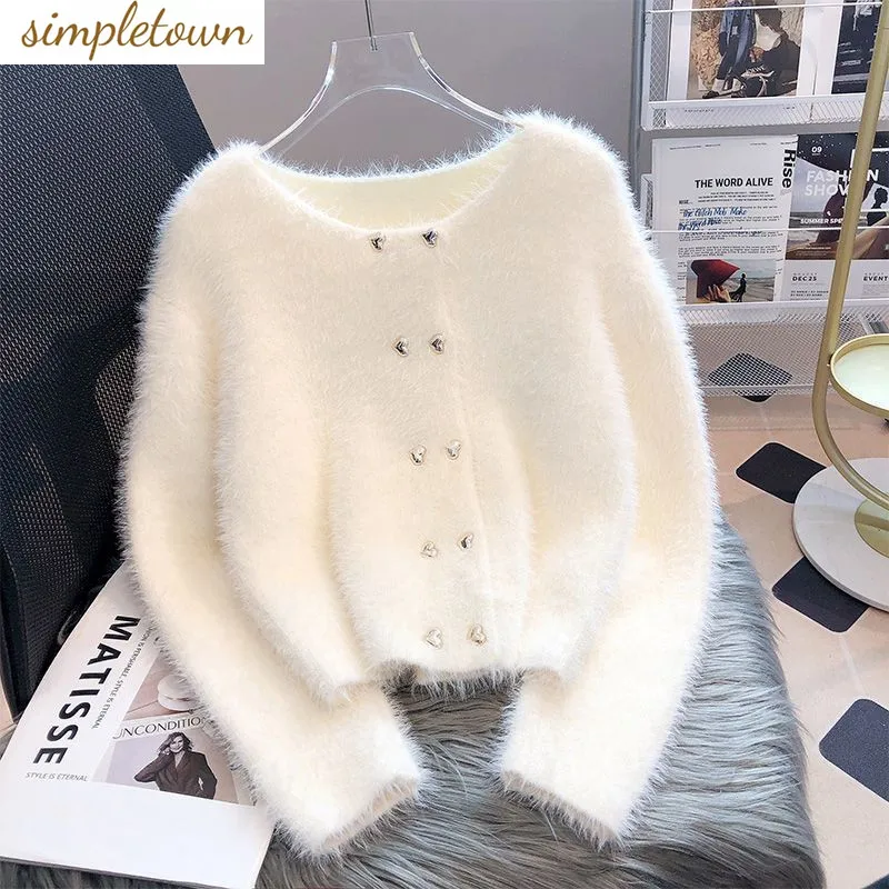 Waterproof Mink Fur Knitted Cardigan Sweater Jacket Women's Autumn and Winter Korean Version Short Women's Top
Waterproof Mink Fur Knitted Cardigan Sweater Jacket Women's Autumn and Winter Korean Version Short Women's Top