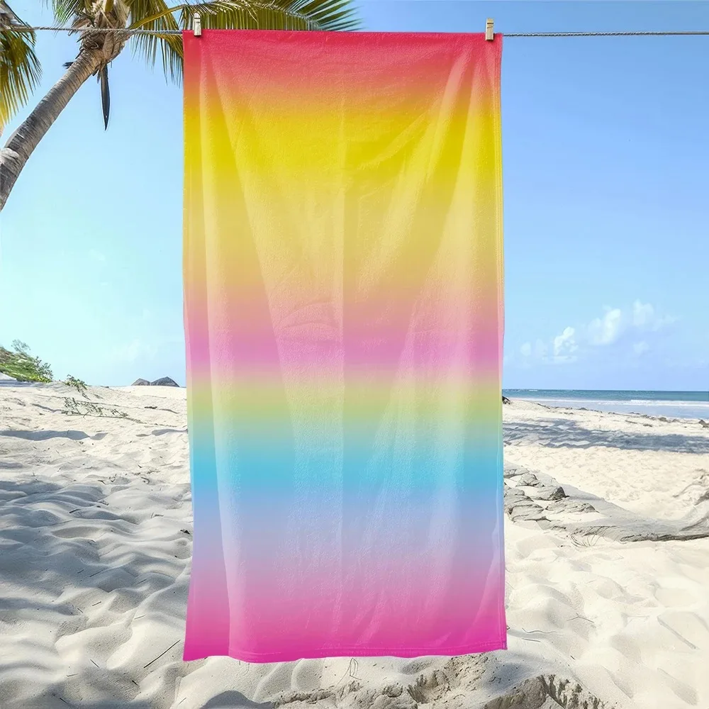 Super Beautiful Gradient Color Beach Towel, Soft and Absorbent, Essential for Camping, Swimming, and Beach Activities
Super Beautiful Gradient Color Beach Towel, Soft and Absorbent, Essential for Camping, Swimming, and Beach Activities