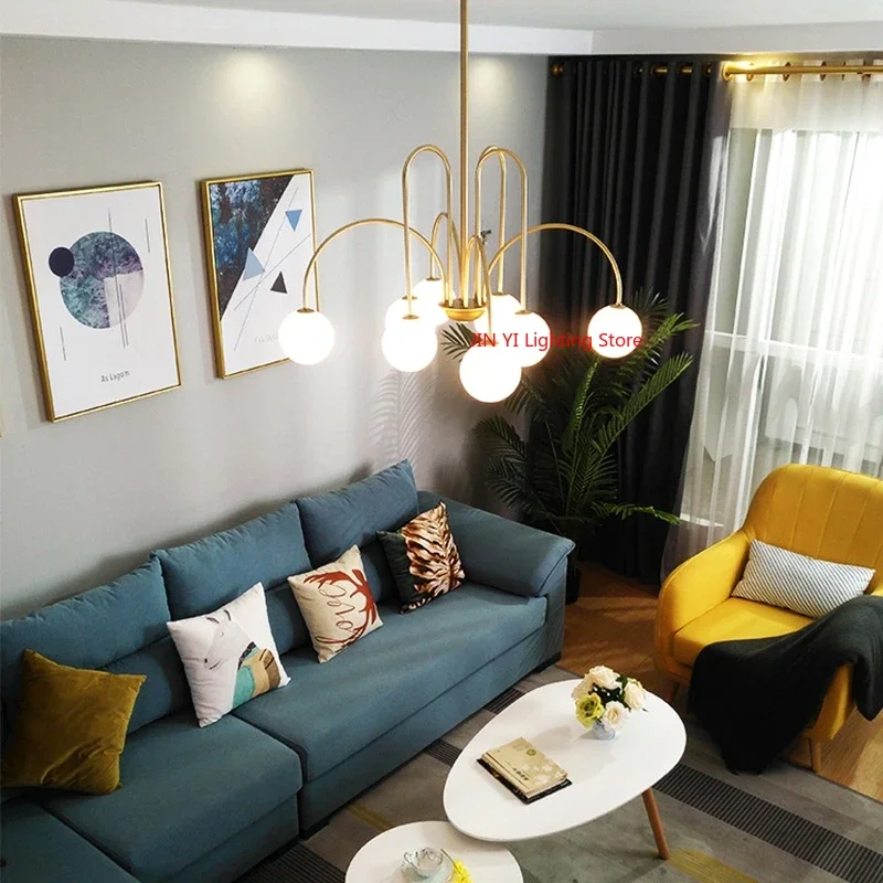 Postmodern Designer Milky White Glass Ball Chandelier for Kitchen Dining Table Living Room Hanging Lamp Decor Led Light Fixtures
Postmodern Designer Milky White Glass Ball Chandelier for Kitchen Dining Table Living Room Hanging Lamp Decor Led Light Fixtures