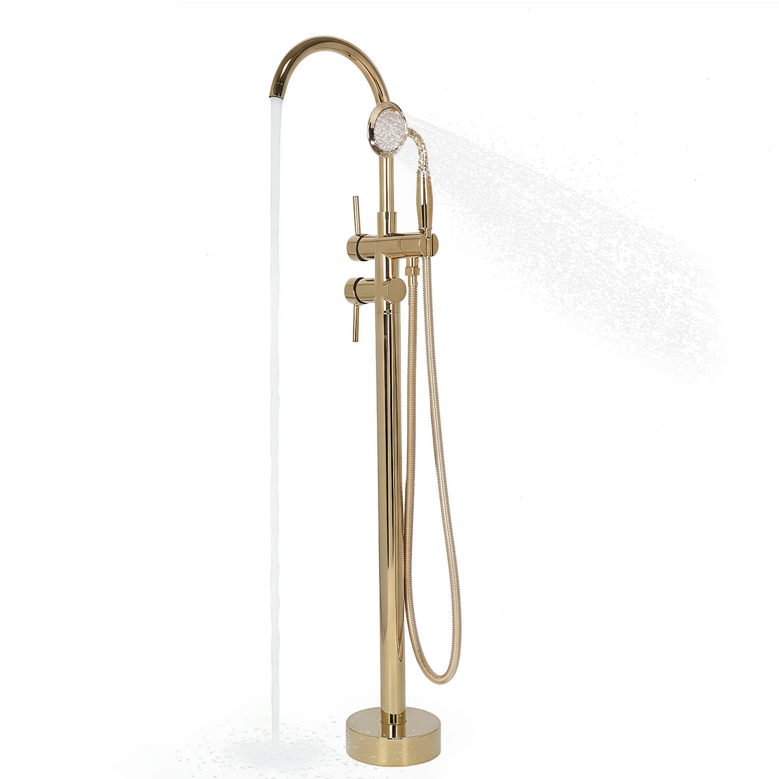 Напольные душевые смесители с высоким напором, герметичные, элегантные, с изливом-гусиной шеей, поворотные на 360° ° Система душевых насадок с 2 режимами: горячая и холодная вода
Напольные душевые смесители с высоким напором, герметичные, элегантные, с изливом-гусиной шеей, поворотные на 360° ° Система душевых насадок с 2 режимами: горячая и холодная вода