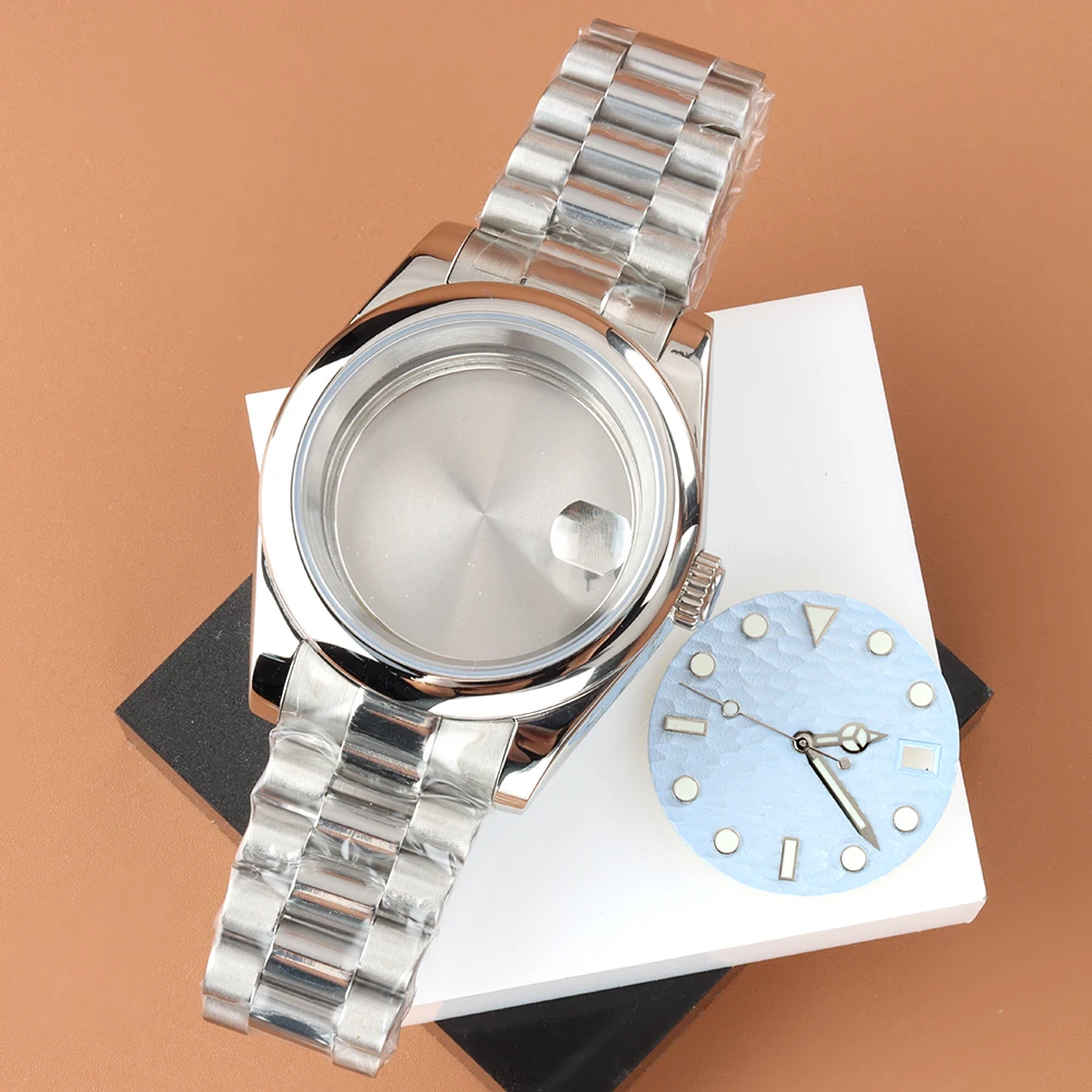 316L Stainless Steel NH35 Watch Case 36mm 39mm Presidential Strap For NH35 NH36 Movement 28.5mm Wave Dial Hands Green Luminous
316L Stainless Steel NH35 Watch Case 36mm 39mm Presidential Strap For NH35 NH36 Movement 28.5mm Wave Dial Hands Green Luminous
