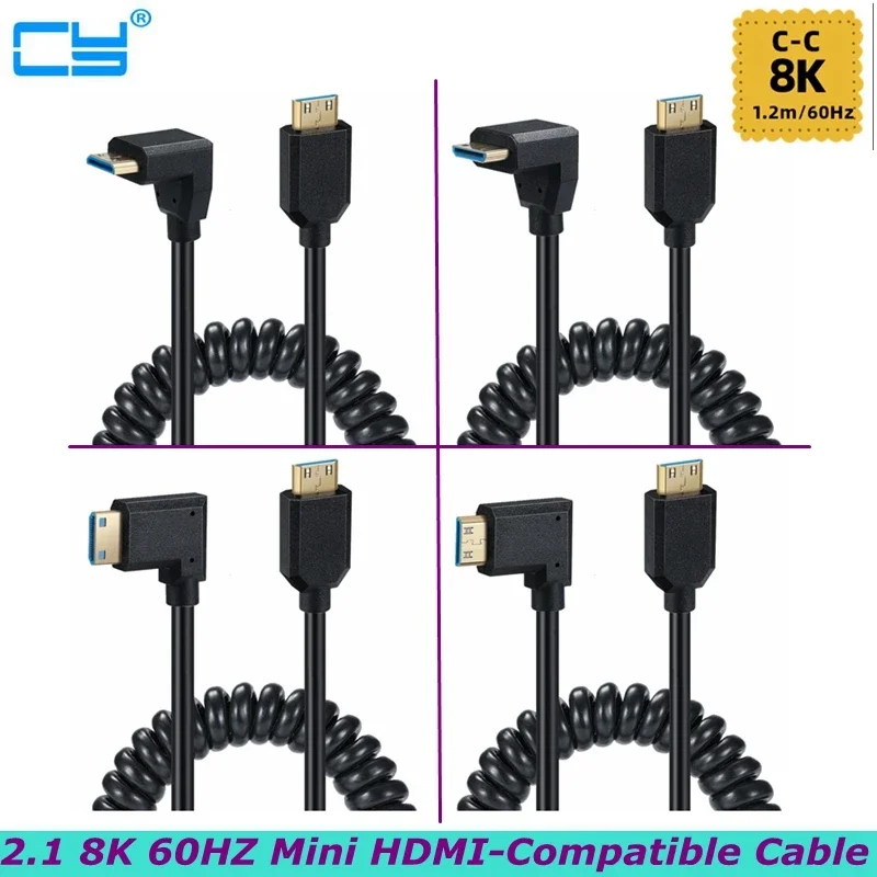 1.2m 2.1 Version Spring Extension Cable 8K @ 60Hz 48Gbps Mini HDMI - compatible with C/M TO C/M Elbow Extension HD Cable
1.2m 2.1 Version Spring Extension Cable 8K @ 60Hz 48Gbps Mini HDMI - compatible with C/M TO C/M Elbow Extension HD Cable